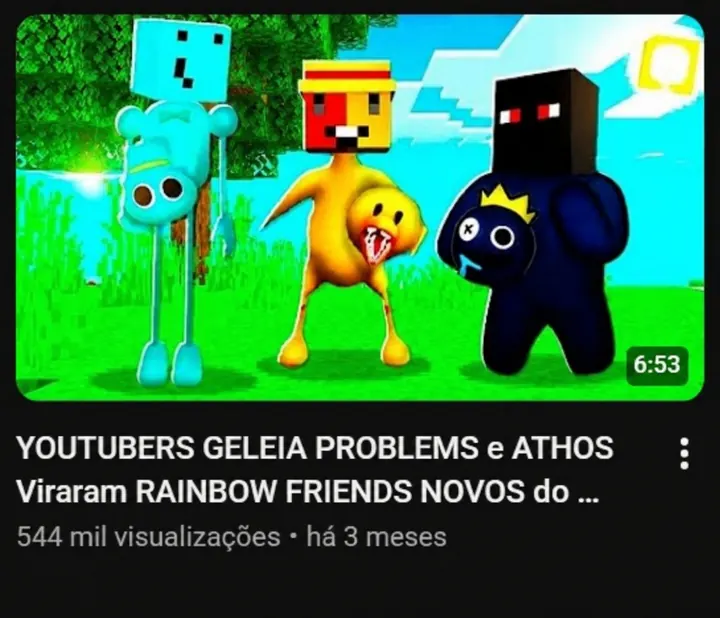 Print de resultado, vídeo longo