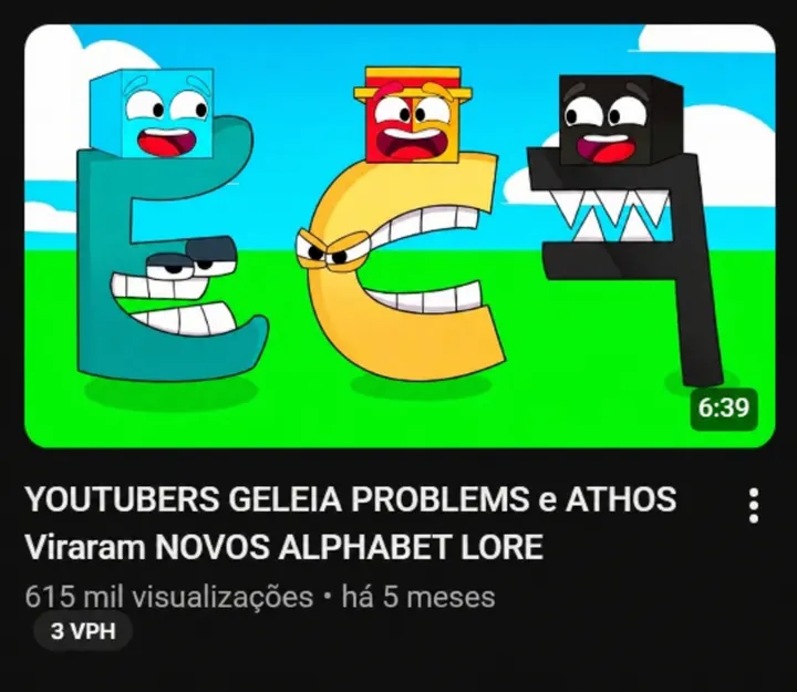 Print de resultado, vídeo longo